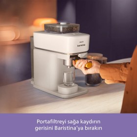 Resim Philips Baristina Espresso Makinesi, 16 Bar Basınç, Manuel Süt Köpürtücü, Çift Kahve Filtresi, Evde Barista Kalitesinde Espresso, BAR300/03 