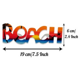 Resim Kuzgun Ticaret Beach Yazılı Parti Gözlüğü Yaza Merhaba Hawaii Show Gözlüğü 19X6 cm - Lisinya 