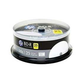 Resim HP Blu-Ray BD-R 6X 25GB 25'li Cake Box - Printable 