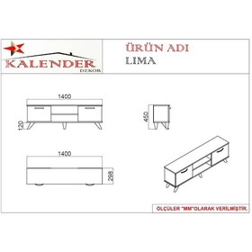 Resim Kalender Dekor Lima Tv Ünitesi Lim01 Beyaz 