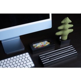Resim Kayigo Woody Siyah Üçlü Ofis Seti -Yeşil Çam 