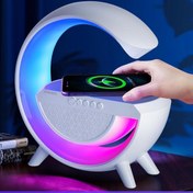 Resim Zineets Kablosuz Şarj Standlı G Bluetooth Hoparlör Işıklı Usb/Sd Radyolu Taşınabilir Şarjlı Ses Sistemi 