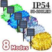 Resim OKAL KIRMIZI DOĞU GÜNEŞ ENERJILI LED HALAT IŞIKLARI, IP54 SU Geçirmez Açık Hava Peri Işıkları 8 Mod ile, Çok Renkli Değişen PVC Bahçe Yolu Aydınlatması Noel, Cadılar Bayramı ve Mevsim Dekorasyonları için, Açık Hava Aydınlatma | Spor Halat Işık | Güneş Şarj Işıkları, Dekorasyon Işıkları 