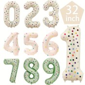 Resim 1 Set 81.28 cm Sayılı Balonlar, 50 Renkli Pompom, Alüminyum Folyo Balonlar, Doğum Günü, Düğün, Yıldönümü, Nişan, Sevgililer Günü, Yeni Yıl Kutlama Partisi Süsleme Malzemesi 