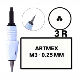 Resim H RUN GLOBAL 20 Adet ( Artmex - M3-R - 0.25mm -R3 ) Değiştirilebilir Kartuş Kalıcı Makyaj Ucu (İğne) 
