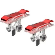 Resim E9-red-2pcs Abs Cep Telefonu Oyun Tetik R11 Pubg Gamepad Joystick Denetleyici Amaç Shooter L1r1 Alaşım Anahtar Düğmesi Iphone Uyumlu Android İçin 