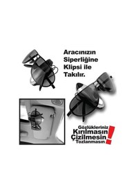 Resim Araç Içi Gözlük Tutucu Klipsli Güneş Gözlüğü Tutucu 