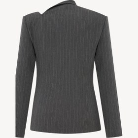 Resim PINSTRIPE ASYMMETRIC BLAZER - XL / Çizgili 