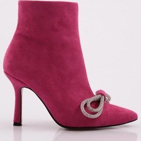 Resim Dgn 5735-424 Gümüş Fiyonk Tokali Kadin Topuklu Bot 5735-424-R0507 Fuşya 