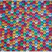 Resim BHANDANA Rainbow Peace Kare Bandana 