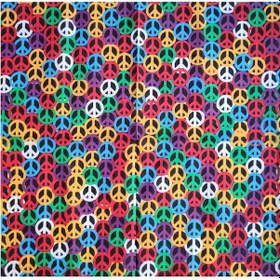 Resim BHANDANA Rainbow Peace Kare Bandana 