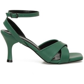 Resim Butigo 25s-278 5fx Yeşil Kadın Topuklu Sandalet 000000000102054471 Yeşil 