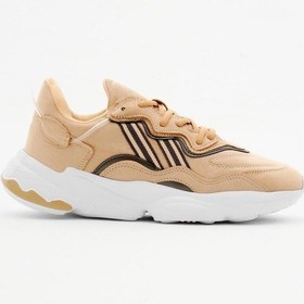 Resim Rahat Kalıp Yüksek Taban Şeritli Bağcıklı Unisex Bej Spor Ayakkabı Tb248-0 Bej 