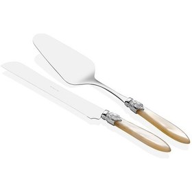 Resim Rivadossi Laura Chrome Krem Pasta Servis Seti 
