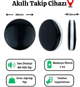 Resim Dynego Airtag Akıllı Gps Takip Ios & Android Uyumlu 