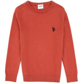 Resim U.S. Polo Assn. Kız Çocuk Gül Kurusu Bisiklet Yaka Basic Kazak 50316808-VR026 