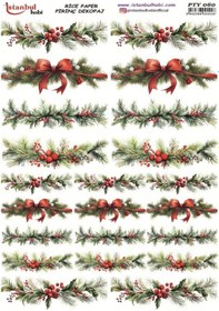 Resim Pirinç Dekopaj Kağıdı 30x42cm Pty-060 Yılbaşı 