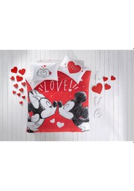 Resim Taç Disney Minnie Mickey Lovely Pamuk Lisanslı Nevresim Takımı Çok Renkli (538396654) Renkli 
