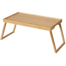 Resim IKEA Premium Ürün Kaliteli Şık Laptop İçin Uygun Katlanabilir Bambu 52x29x25 Cm Yatak Tepsisi RESGODS 