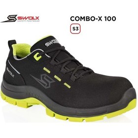 Resim Swolx Combo-x 100 S3 Kompozit Burun İş Ayakkabısı Siyah 