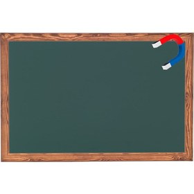 Resim Chalky Manyetik Kara Tahta Ahşap Çerçeveli Tebeşir Yazı Tahtası 100 x 130 cm Yeşil 