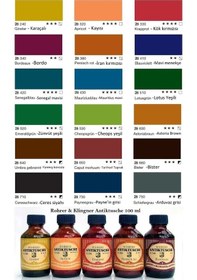 Resim Rohrer &klingner Antik Mürekkep 28-modern Sanatçılar İçin Profesyonel Mürekkep 100ml 420-senegalblau Çok Renkli 