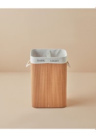 Resim English Home Gina Bambu Çamaşır Sepeti Açık Kahverengi Açık Kahverengi 