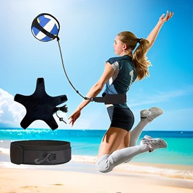 Resim Voleybol Antrenman Yardımcı Aleti, Top Dahil Değildir, 10m/32.8ft'a Kadar Uzatılabilir, Top Toplama Gerektirmez, Antrenman Verimliliğini Artırır. Yetişkinler İçin Yalnızca Antrenman Uygundur 