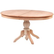 Resim Evimeaksesuar 100X150 Cm Baba Ayaklı Oval Raylı Açılır Masa Ahşap Ham&Cilasız 