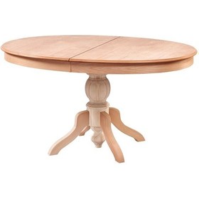 Resim Evimeaksesuar 100X150 Cm Baba Ayaklı Oval Raylı Açılır Masa Ahşap Ham&Cilasız 