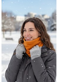 Resim Kadın Polar Boyunluk Bere Turuncu Polar Boyunluk Turuncu 