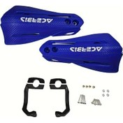 Resim Turcoshop11 Mavi Karbon Fiber Desenli Motosiklet Koruma - Rüzgar Geçirmez, Kolay Montaj Dirt Bike & Atv 
