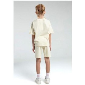 Resim Rolypoly Kız Çocuk Pamuk İki İplik Kısa Kol Şortlu Pijama Takımı Rp3590 Sarı 