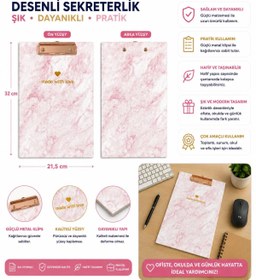 Resim 4nio Sekreterlik Pembe Mermer 