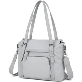 Resim Smart Bags Twill Dimi Kumaş Kadın Omuz Çantası 3329 Gri 