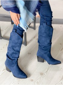 Resim irmona Terry Lacivert Lüks Süet Körüklü Dallas Çizme 