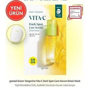 Resim Leke Karşıtı Serum Yaprak Maske Goodal Green Tangerine Vita C Dark Spot Care Serum Sheet Mask 