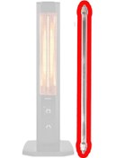 Resim abnturk Orbit Dikey Sobaların Tüm Modellere Orjinal 1800w Resistanz Ve 65cm Şeffaf Cam Montaja Hazır Tam Set 