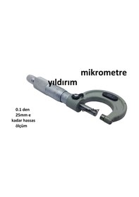 Resim Mikrometre 0-25 Kumpas Mikro Metre Aleti Hassas Ölçü 
