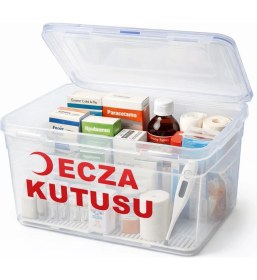 Resim Deembro Kızılay Ecza Kutusu 9 Lt Ecza Dolabı Çantası Ilaç Saklama Kabı Hava Almaz Vakumlu Silikonlu 