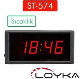 Resim Loyka ST-574 Işıklı Termometre Saat 