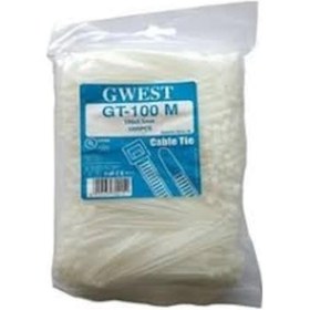 Resim Gwest Kablo Bağı Plastik Cırt Kelepçe YKB-100 x 2.5 1000 Adet 