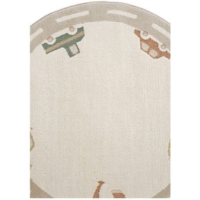 Resim Cool Halı Klein 01 Renkli Yuvarlak Çocuk Halısı Taşıt Figürlü Bebek Halısı Kalın Çocuk Odası Halısı Çok Renkli 