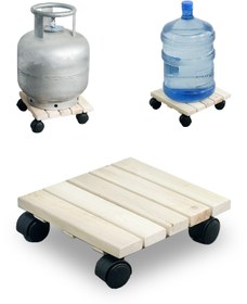 Resim Weblonya Damacana Tüp Altlığı Ahşap Taşıma Arabası 2125 