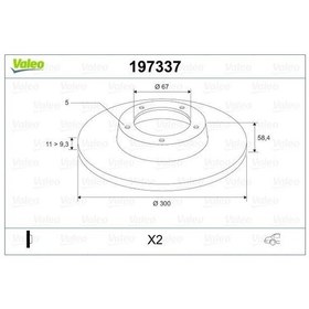 Resim Valeo 197337 - Fren Dıskı Arka Mercedes S-class W220 98 05 