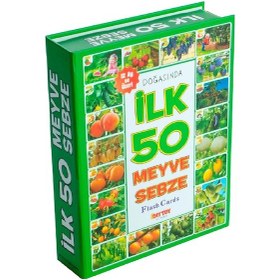 Resim İlk 50 Meyve - Sebze Flash Cards Hafıza Kartları 
