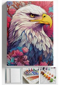 Resim Sayılarla Boyama Tuval Seti Fırça Boya Dahil Çıtalı 40x50 Cm - Kartal 