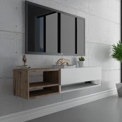 Resim Myniture Duvara Monte Tv Sehpası Beyaz Çırağan S6105-1 