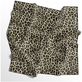 Resim Leopar Desenli Soft Pamuk Eşarp - 04484 - 90 X 90 / Renkli 8 Renkli 8 