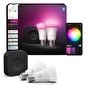 Resim Philips Hue WCA 9W E27 Bridge Pro V3 Dahil Renkli Akıllı Ampül 2'li Pro Başlangıç Seti 